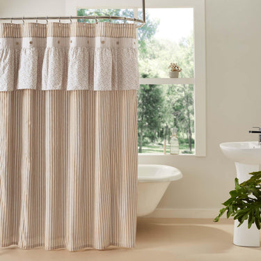 Camilia Ruffled Shower Curtain 72x72 VHC Brands - The Fox Decor